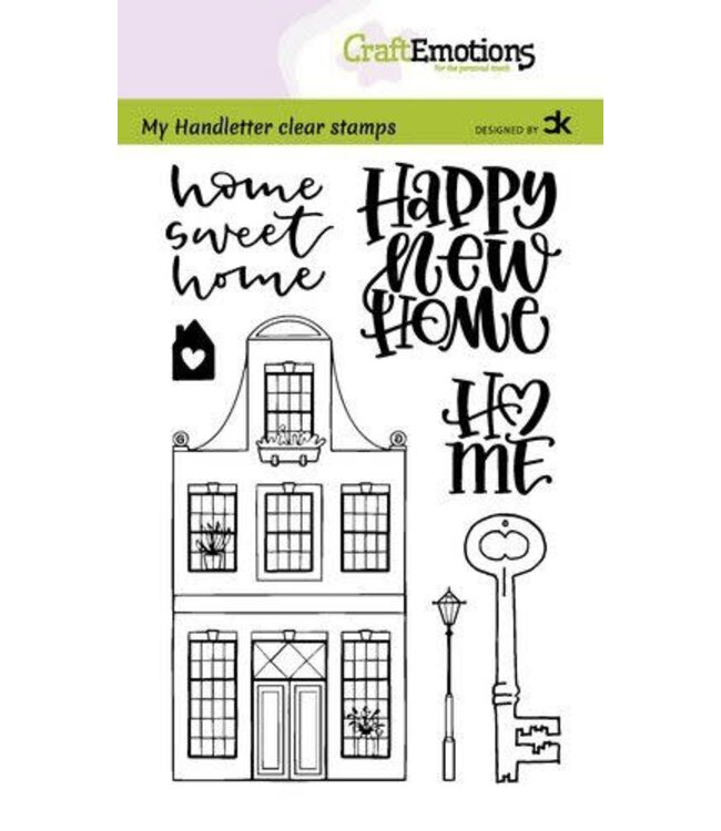 CraftEmotions Clear stamps nieuwe woning 1