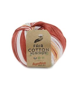 Katia FAIR COTTON MARINER - Wit-Rood-Mintgroen-Licht oranje