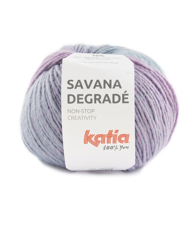 Katia Savana degrade - Beige-Licht lila-Pastelblauw 107