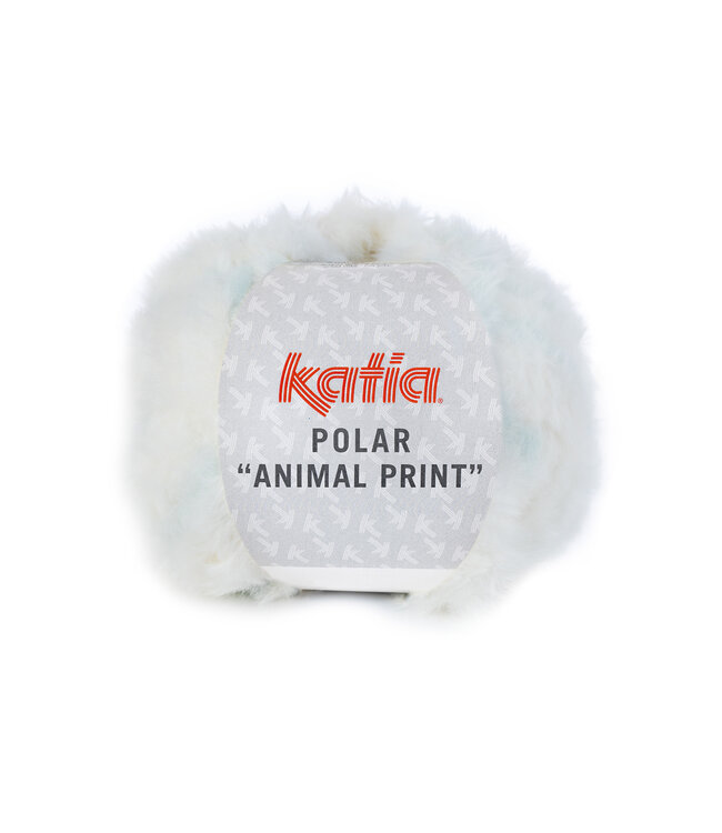 Katia Polar animal print - Ecru-Hemelsblauw 203