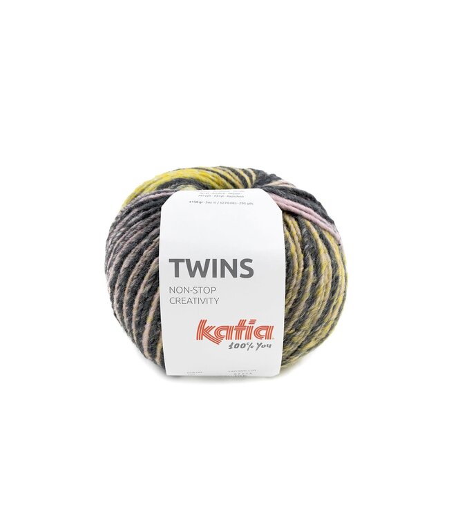 Katia Twins - Oker-Kauwgom roze-Blauw 151