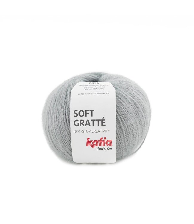 Katia Soft gratté - Parelachtig licht grijs 64