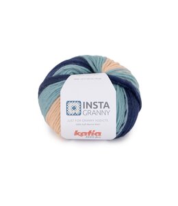 Katia Instagranny - Donker blauw-Water blauw-Licht zalmroze 100