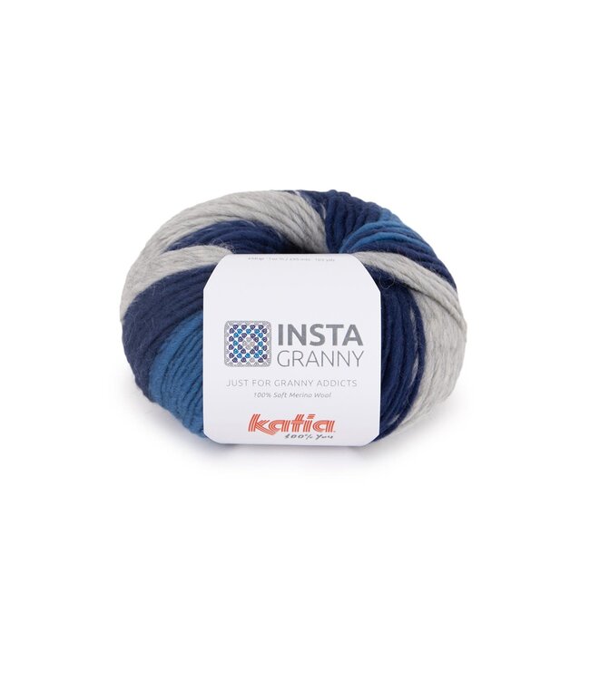 Katia Instagranny - Grijs-Donker blauw-Medium blauw 109