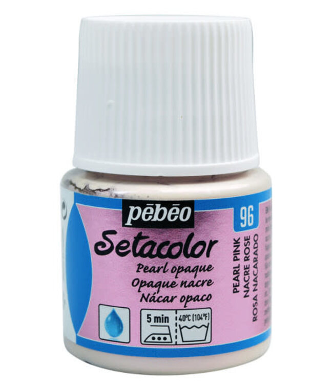 Pebeo Textielverf Setacolor ondoorzichtig pearl pink 45ml