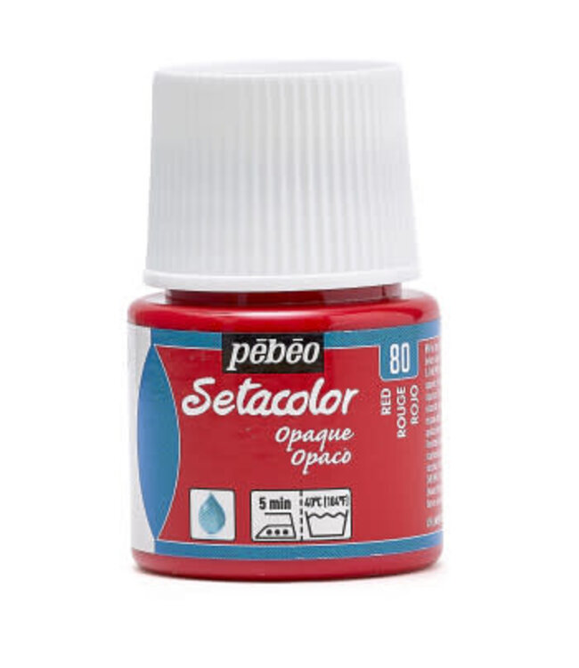 Pebeo Textielverf Setacolor ondoorzichtig red 45ml