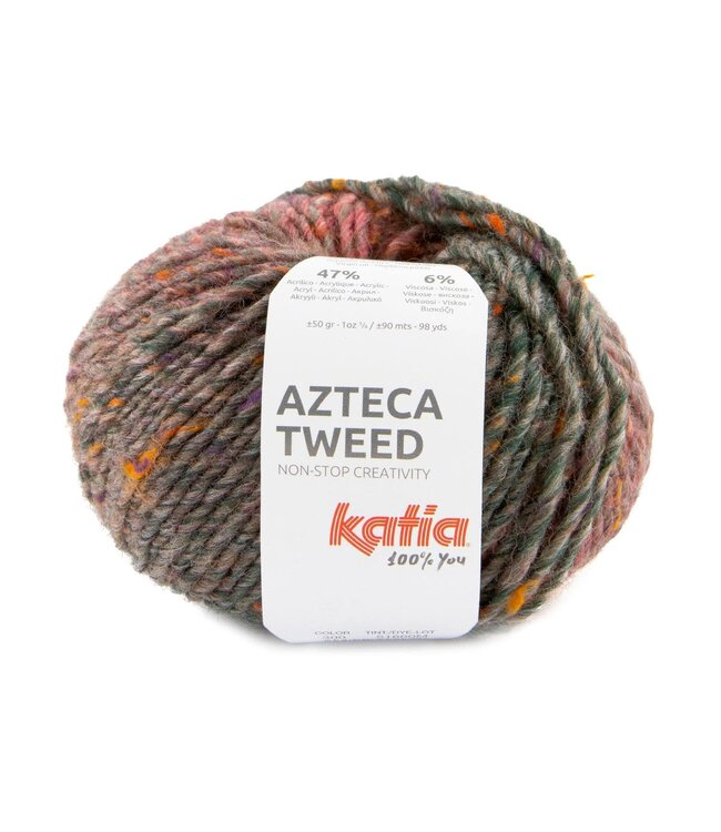 Katia Azteca tweed - Koraal-Bleekgroen-Bruin 300