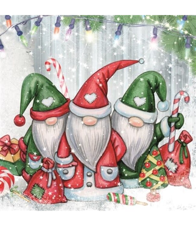ITZ Crystal card - Santa gnomes