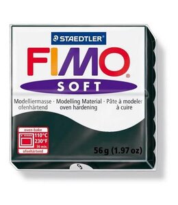 Fimo Fimo Soft zwart 57 GR