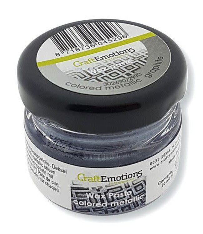 CraftEmotions CraftEmotions Wax Paste metallic colored - grafiet 20 ml
