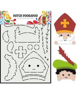 Dutch doobadoo Dutch Doobadoo Card Art Built up Gluur Sint & Piet
