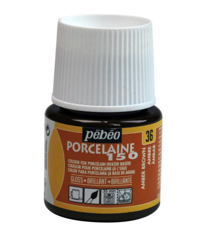 Pebeo Porselein verf - Gloss amber brown 36 - 45ml