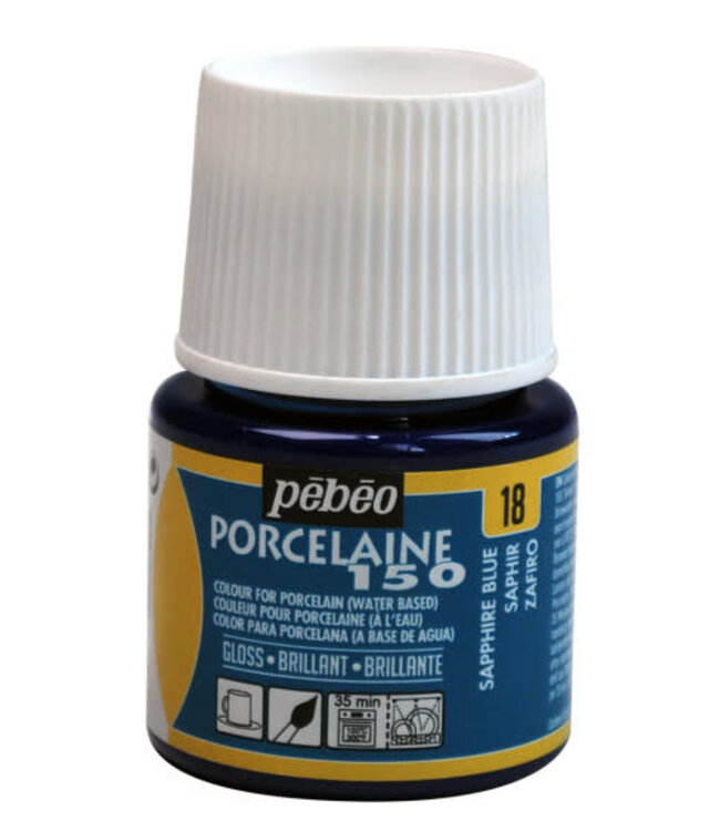 Pebeo Porselein verf - Gloss sapphire blue 18 - 45ml