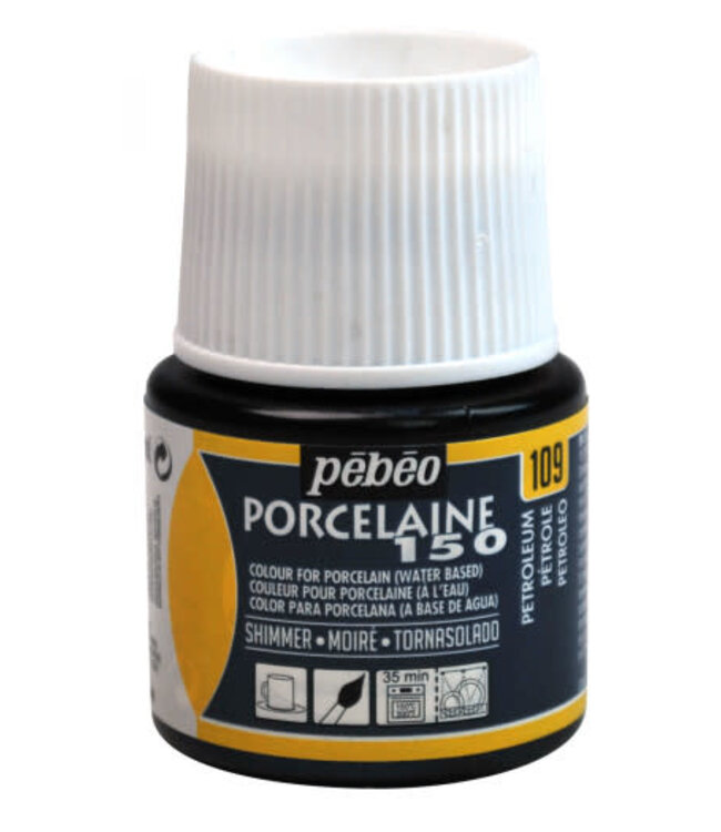 Pebeo Porselein verf - Shimmer petroleum 109 - 45ml