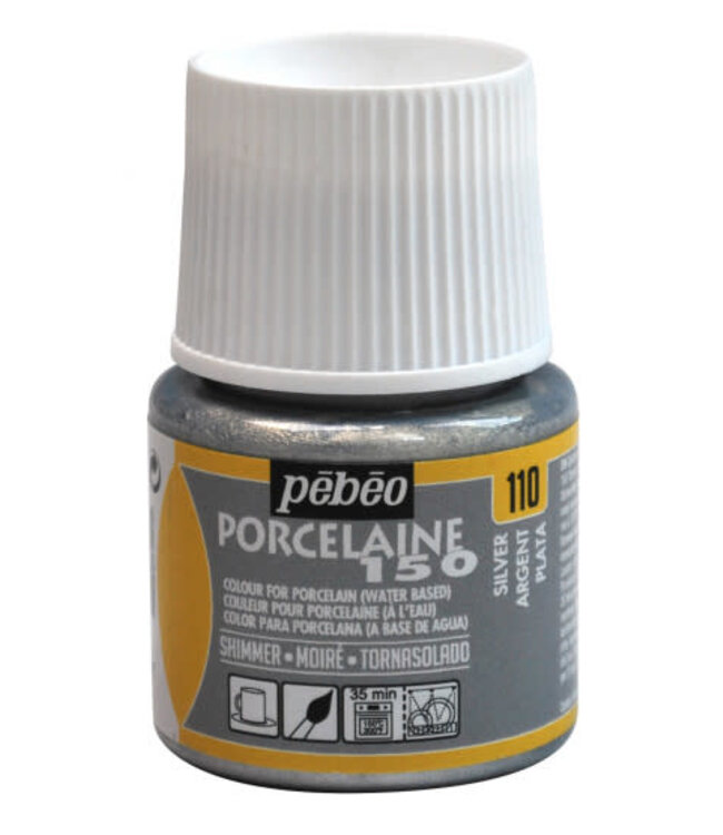 Pebeo Porselein verf - Shimmer silver 110 - 45ml