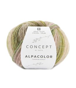 Katia Alpacolor  - Groen-Licht zalmroze-Kauwgom roze 101