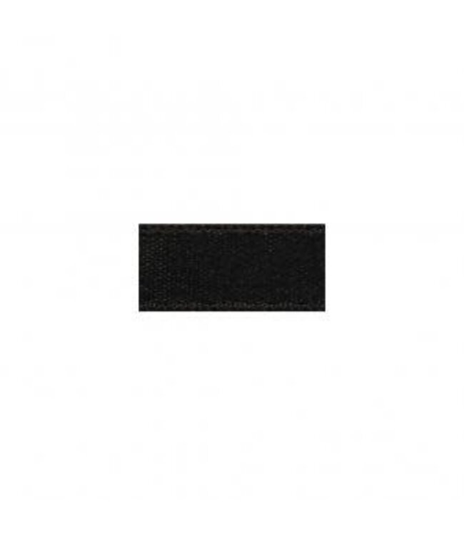 Satijnlint 3mm zwart 10mtr