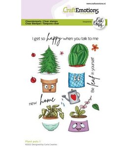 CraftEmotions Clearstamps a6 - plant pots 1