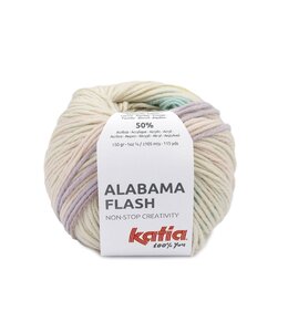 Katia Alabama flash - Ecru-Pistache-Groen blauw-Licht lila 105