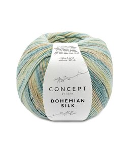 Katia Bohemian silk - Groen blauw-Roest bruin-Geel 204