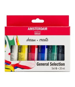 Amsterdam Amsterdam acrylverf alg. selectie set  6 × 20 ml