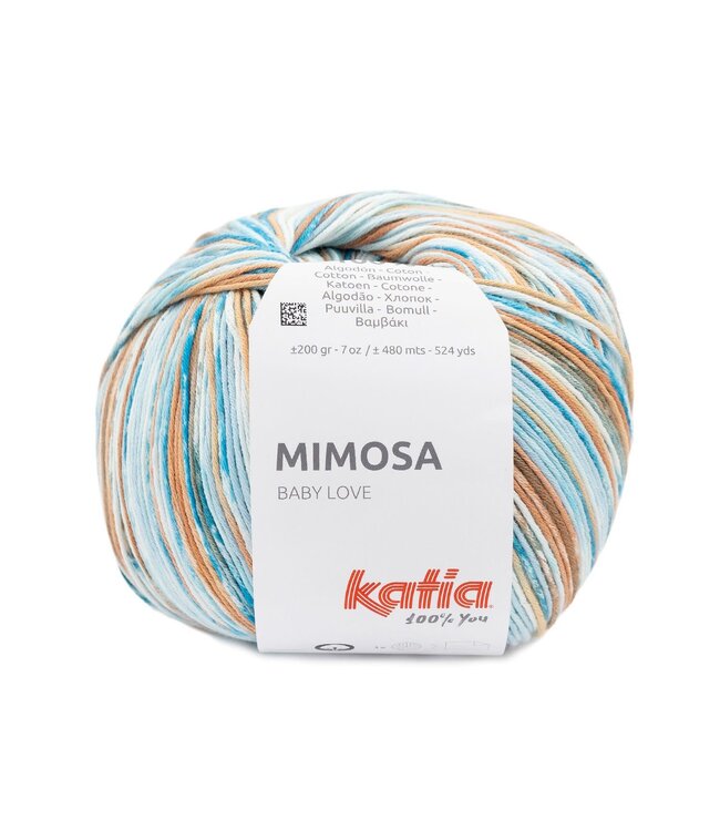 Katia Mimosa - Blauw-Licht zalmroze-Koper bruin 311