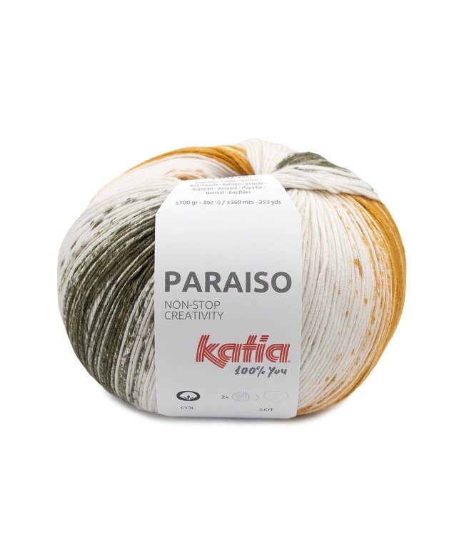 Katia Paraiso - Ecru-Kauwgom roze-Kaki-Oker 54