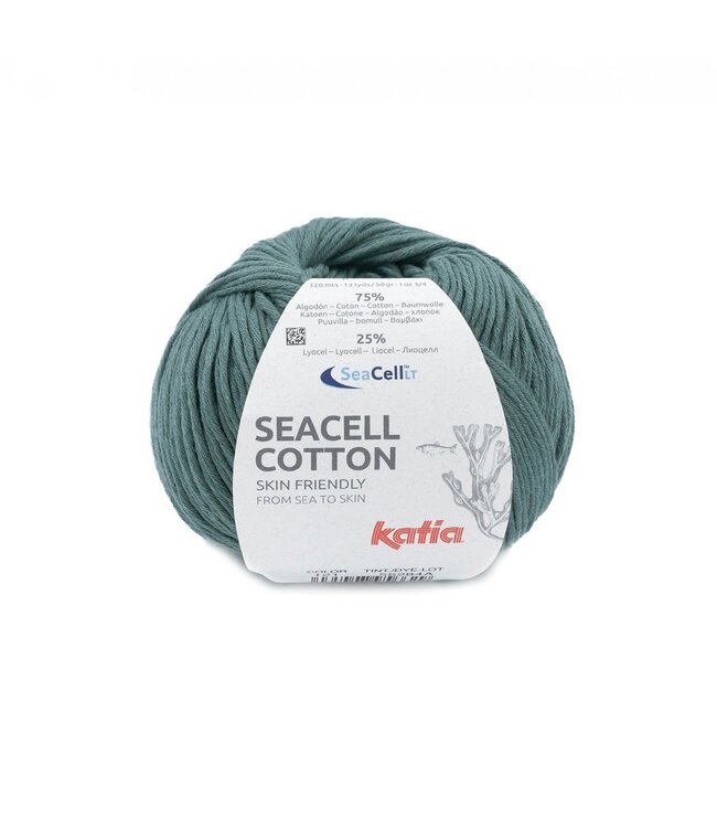 Katia Seacell cotton - Blauwachtig groen 121