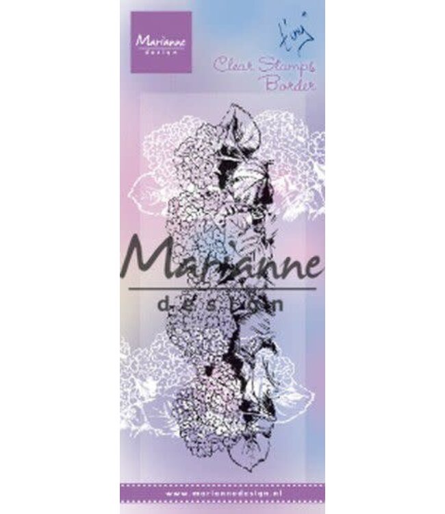 Marianne design Mariane D clear stamp Tiny's border hortensia