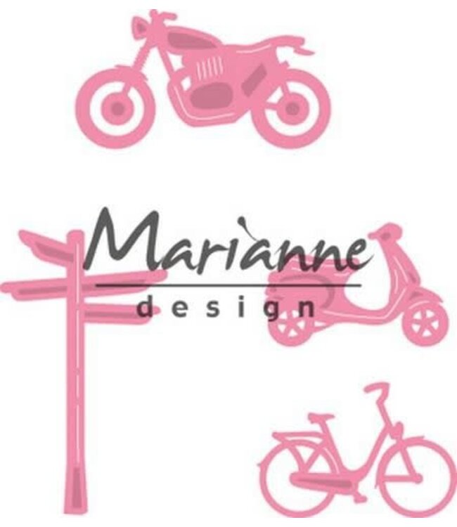 Marianne design Marianne D collectable village decoration set bycicle