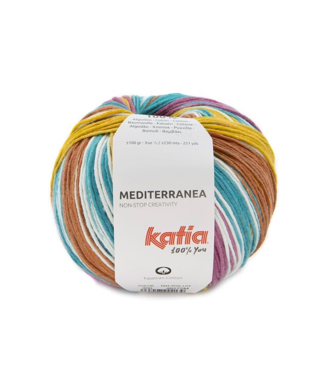 Katia Mediterranea - Turquoise-Fuchsia-Geel 400