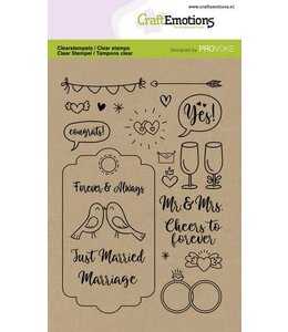 CraftEmotions CraftEmotions clearstamps A6 - Wedding (Eng) Provoke