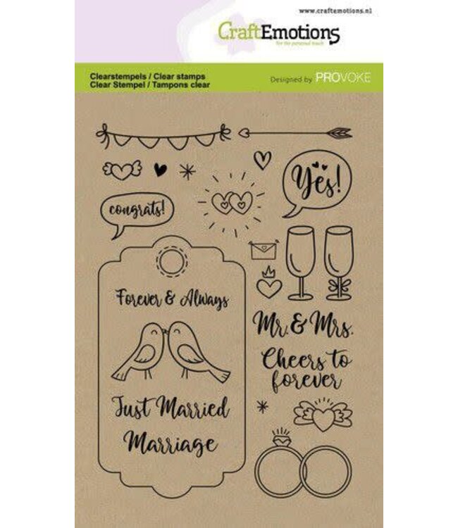 CraftEmotions CraftEmotions clearstamps A6 - Wedding (Eng) Provoke