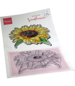 Marianne design Marianne D Clear Stamp & Dies set Tiny‘s Flowers - Zonnebloem