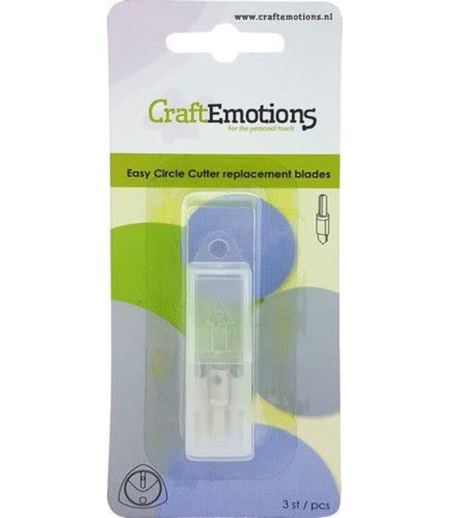 CraftEmotions Easy circle cutter - reserve mesjes 3st