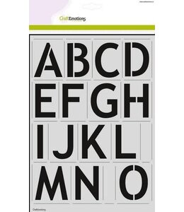 Stencil - alfabet  basic 57mm