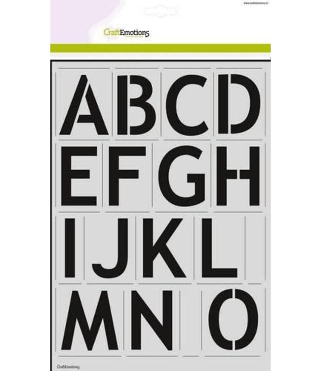 Verfstencil - alfabet  basic 57mm
