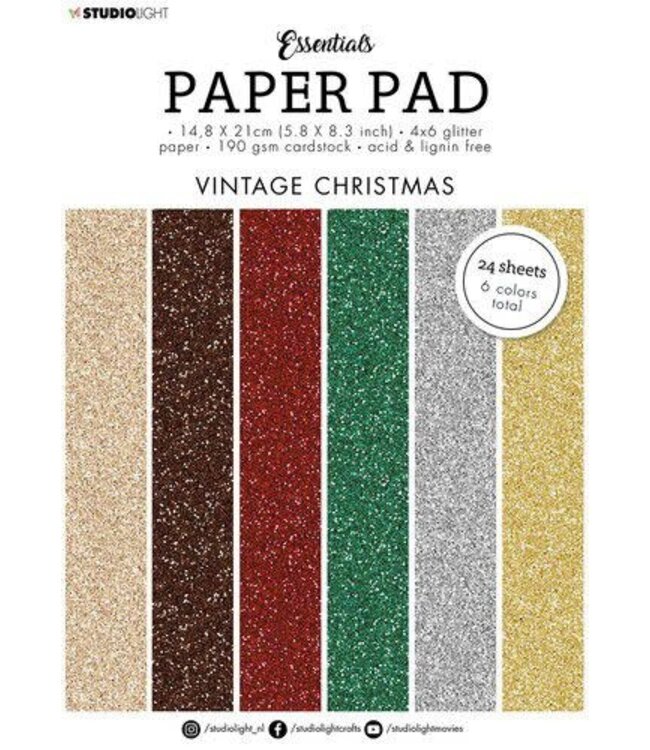 Paperpad Glitter Vintage Christmas