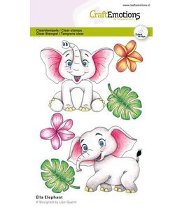 CraftEmotions CraftEmotions clearstamps A6 Ella- Olifant