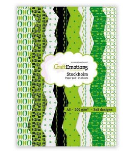 CraftEmotions CraftEmotions Paper pad Stockholm - groen