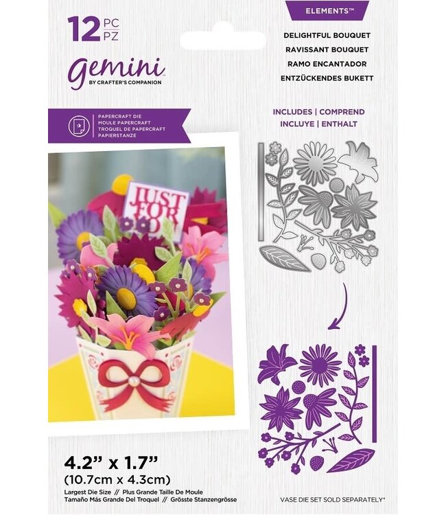 Gemini Gemini - Elements - Pop-Up Vase snijmal - Delightful Bouquet