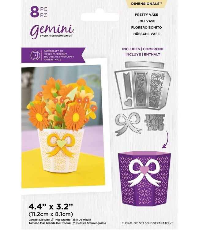 Gemini Gemini - Dimensionals - Pop-Up Vase snijmal - Pretty Vase