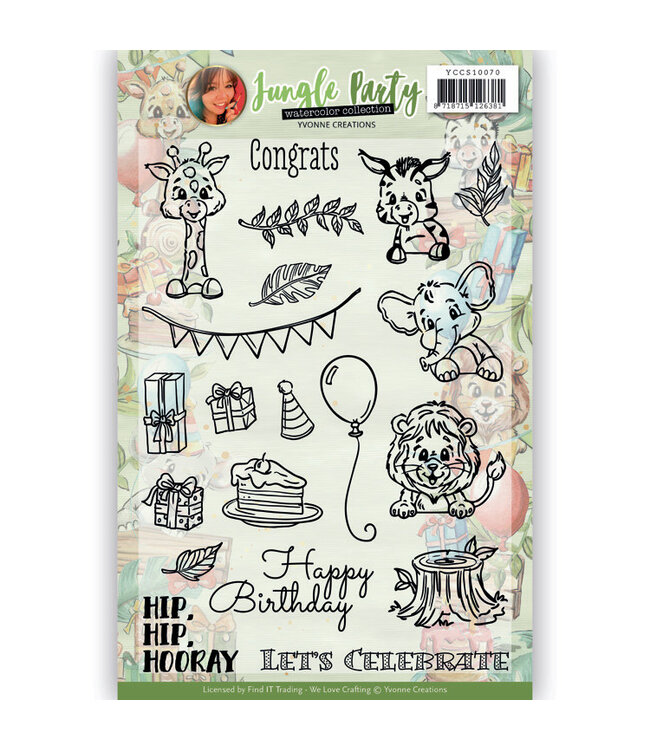 Yvonne creations Clear Stamp Jungle party
