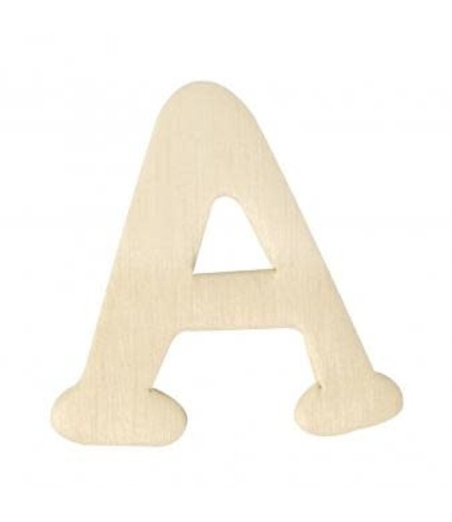 Houten letters 4cm  A