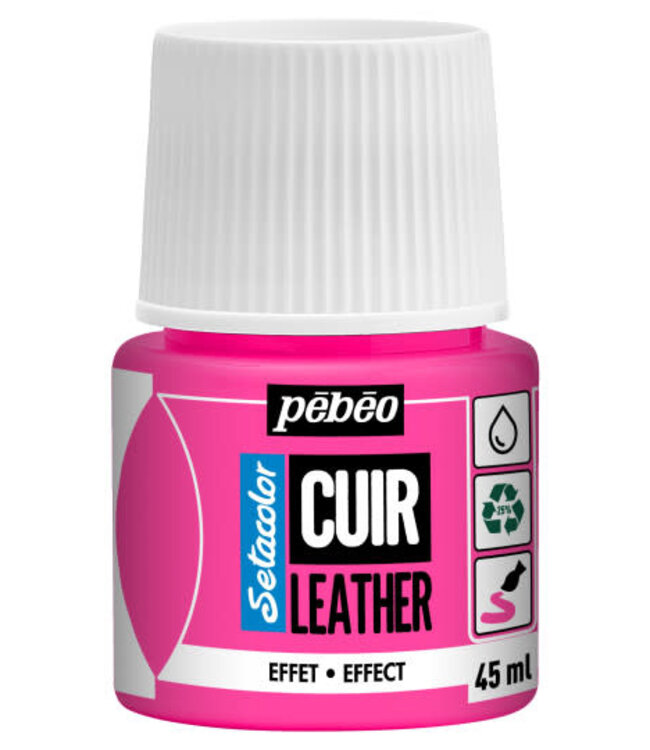 Pebeo Pebeo Leerverf 45ml Fluorescent pink