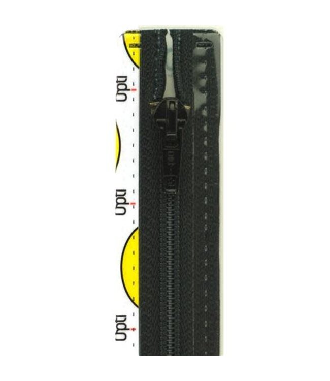 Opti Spiraalrits 6mm deelbaar 45 cm met fulda ritsentrekker  zwart