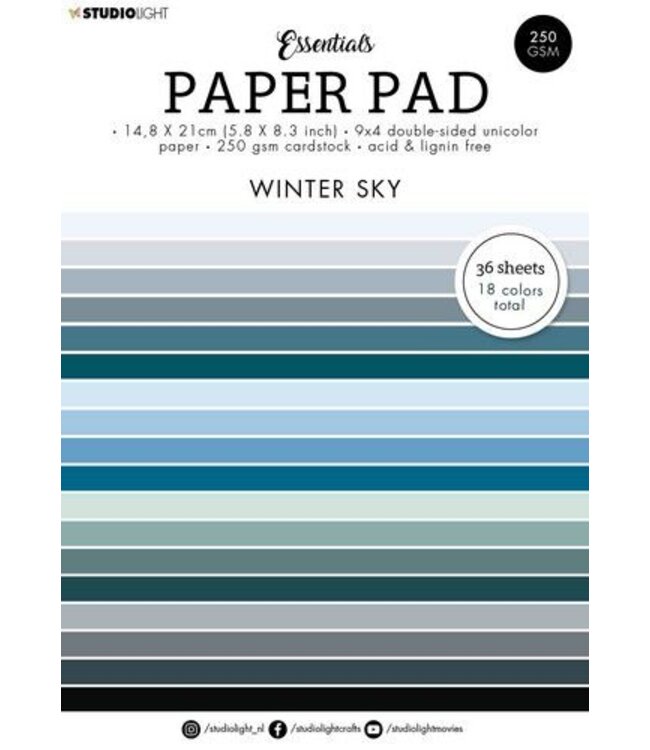 Studio light Paper Pad Essentials nr.100 Winter sky