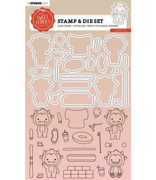 Studio light Stamp & Cutting Die Sweet Stories nr.66