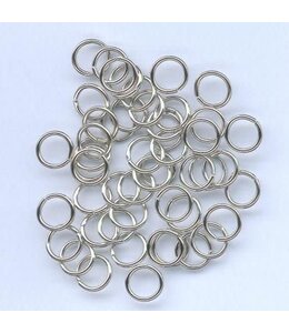 Split ring gehard zilverkleur 8mm