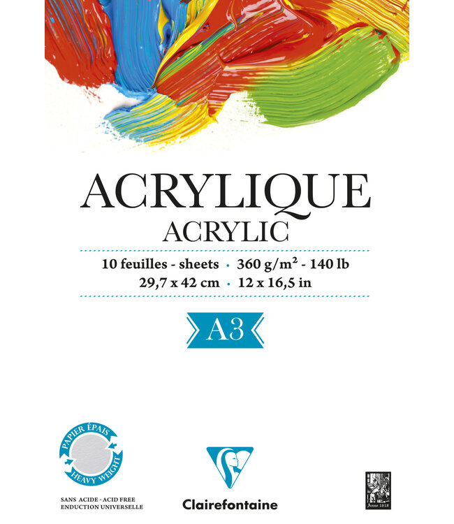 Clairefontaine Acryl blok A3 360gr